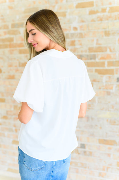 A Sixth Sense Balloon Sleeve Blouse