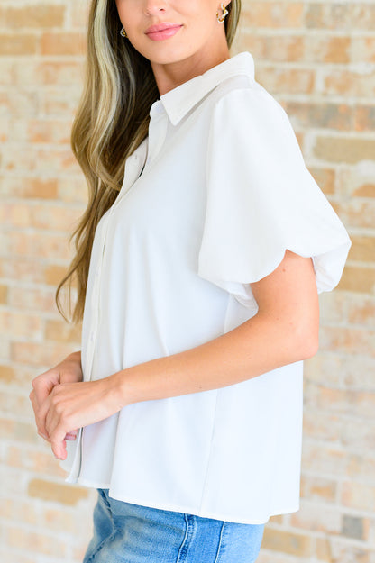 A Sixth Sense Balloon Sleeve Blouse