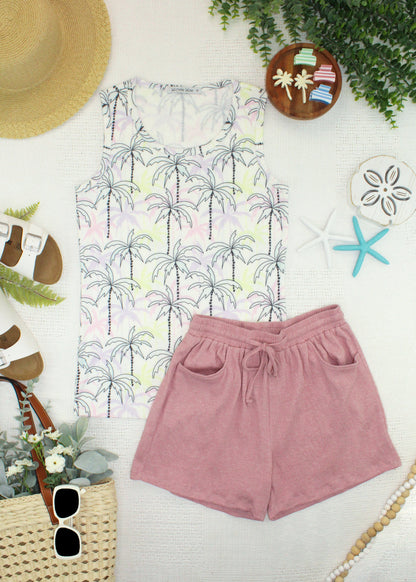 Michelle Mae Ava Tank - Neon Palm