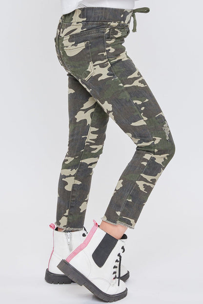 Baby Girls Twill Pull-On Skinny Pants