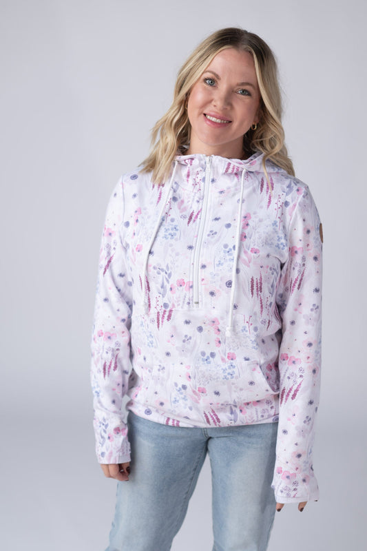 Michelle Mae HalfZip Hoodie - Wildflower Gardens