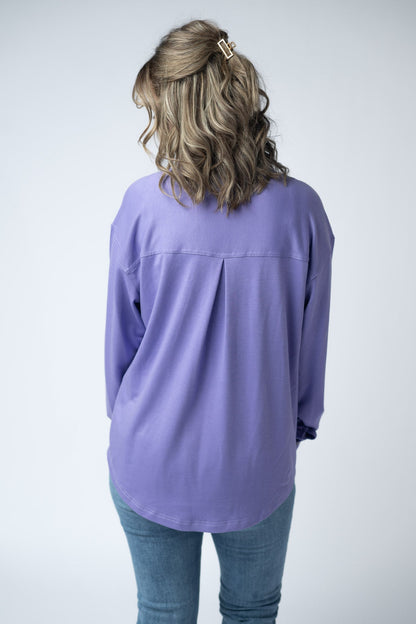 Michelle Mae Brenna Button Down Top - Purple