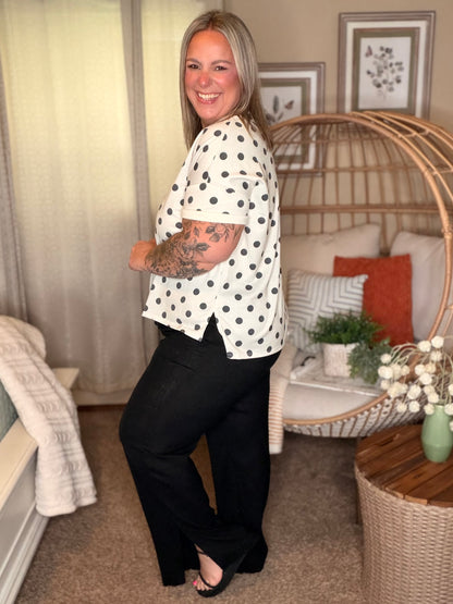 Pretty in Polka Oversized Drop Shoulder Tee