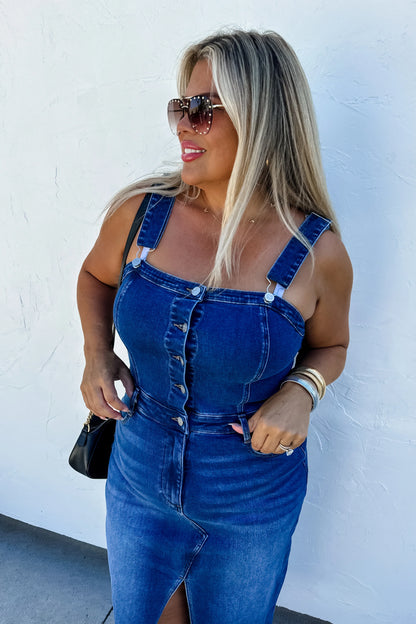 FRANKIE OVERALL DENIM DRESS