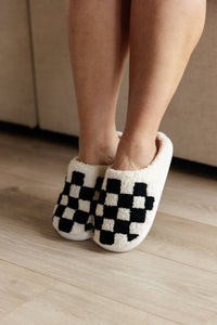 Checked Out Slippers in Black **FINAL SALE**