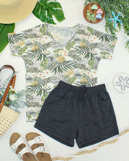Michelle Mae Chloe Cozy Top - Pineapple Leaf