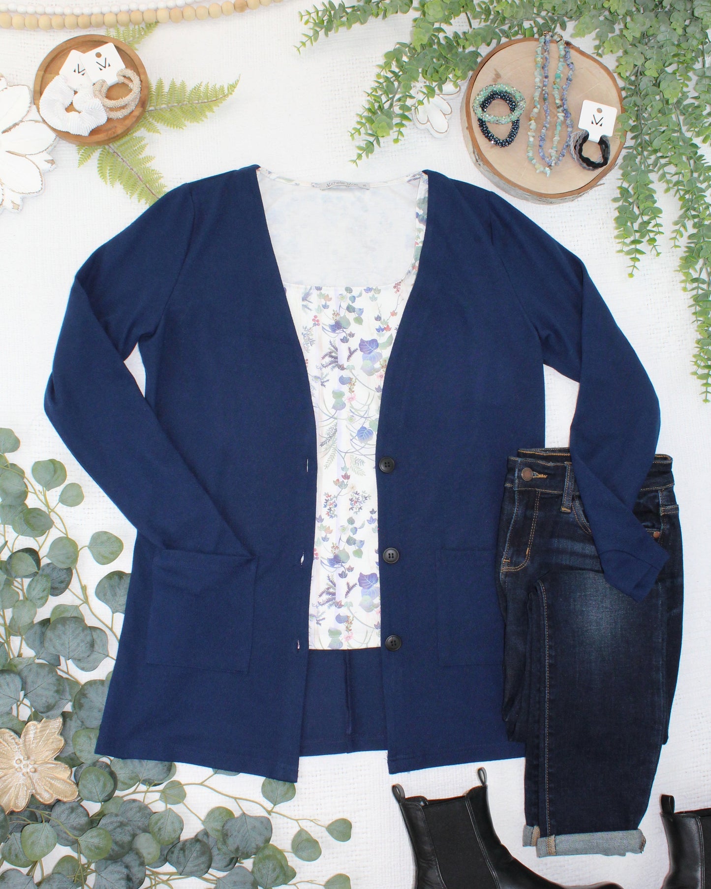 Michelle Mae Cori Cardigan - Navy