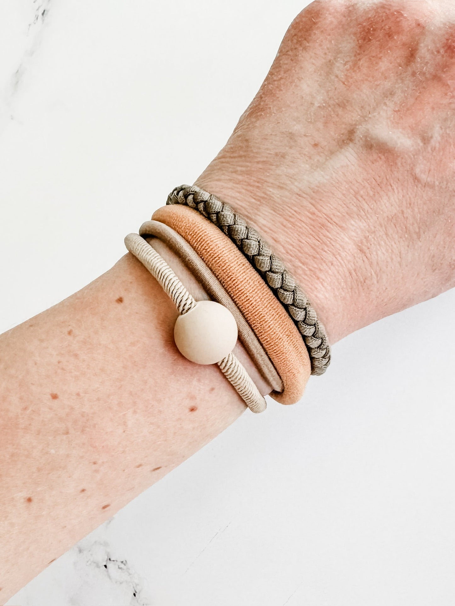 Michelle Mae Hair Tie Bracelet Sets - Ball Accent