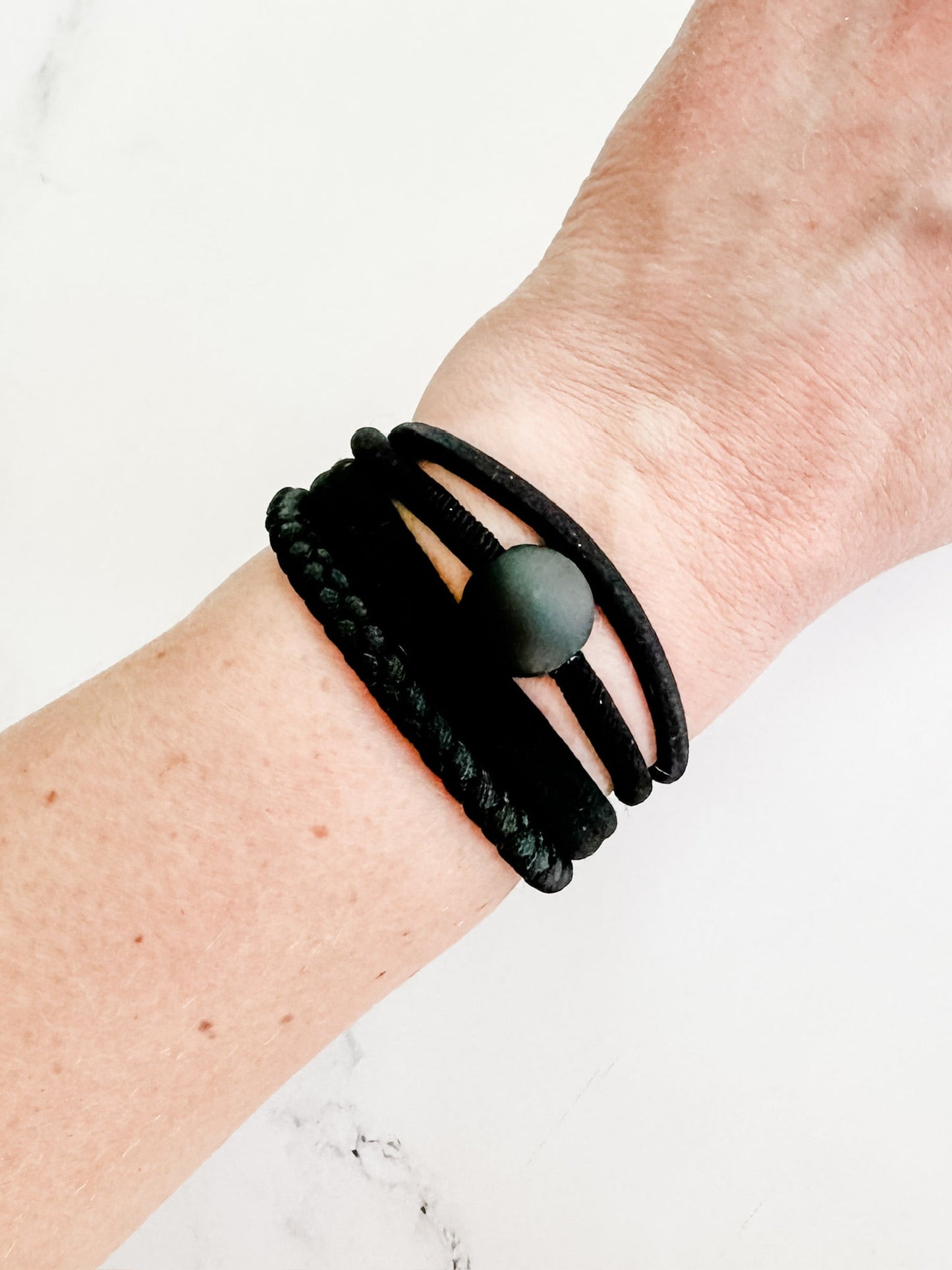 Michelle Mae Hair Tie Bracelet Sets - Ball Accent