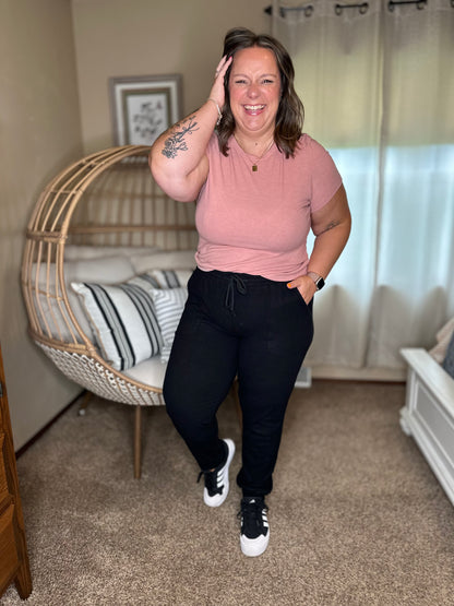 Michelle Mae Corrine Joggers - Black