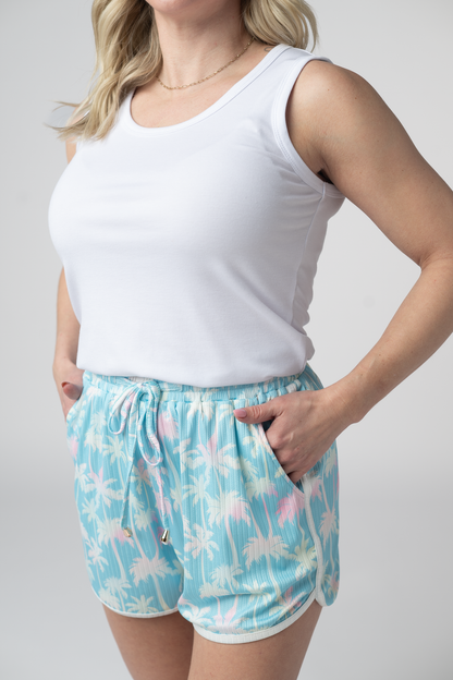 Michelle Mae Nova Summer Shorts - Aqua Palm