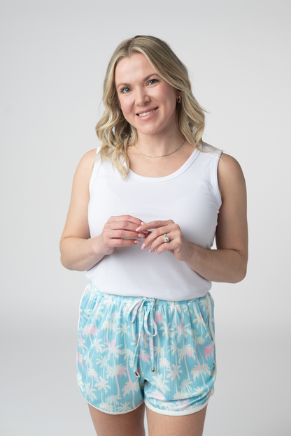 Michelle Mae Nova Summer Shorts - Aqua Palm
