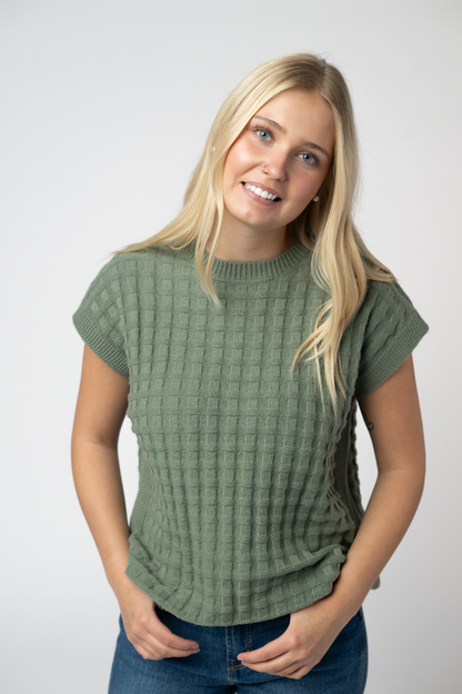 Michelle Mae Kelly Knitted Top - Sage