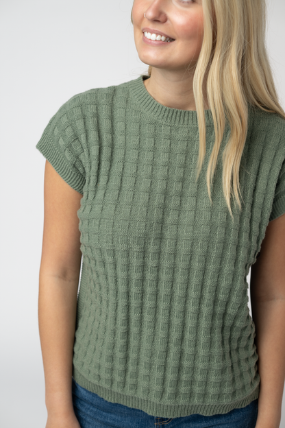 Michelle Mae Kelly Knitted Top - Sage