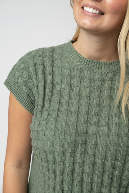 Michelle Mae Kelly Knitted Top - Sage