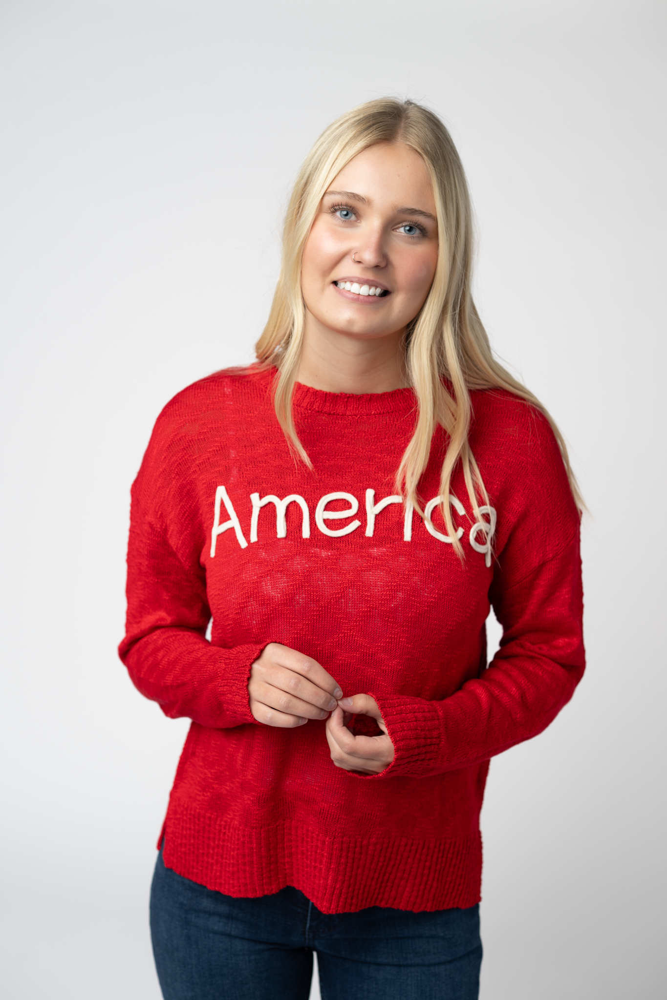 Michelle Mae America Red Top