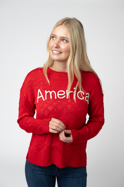 Michelle Mae America Red Top