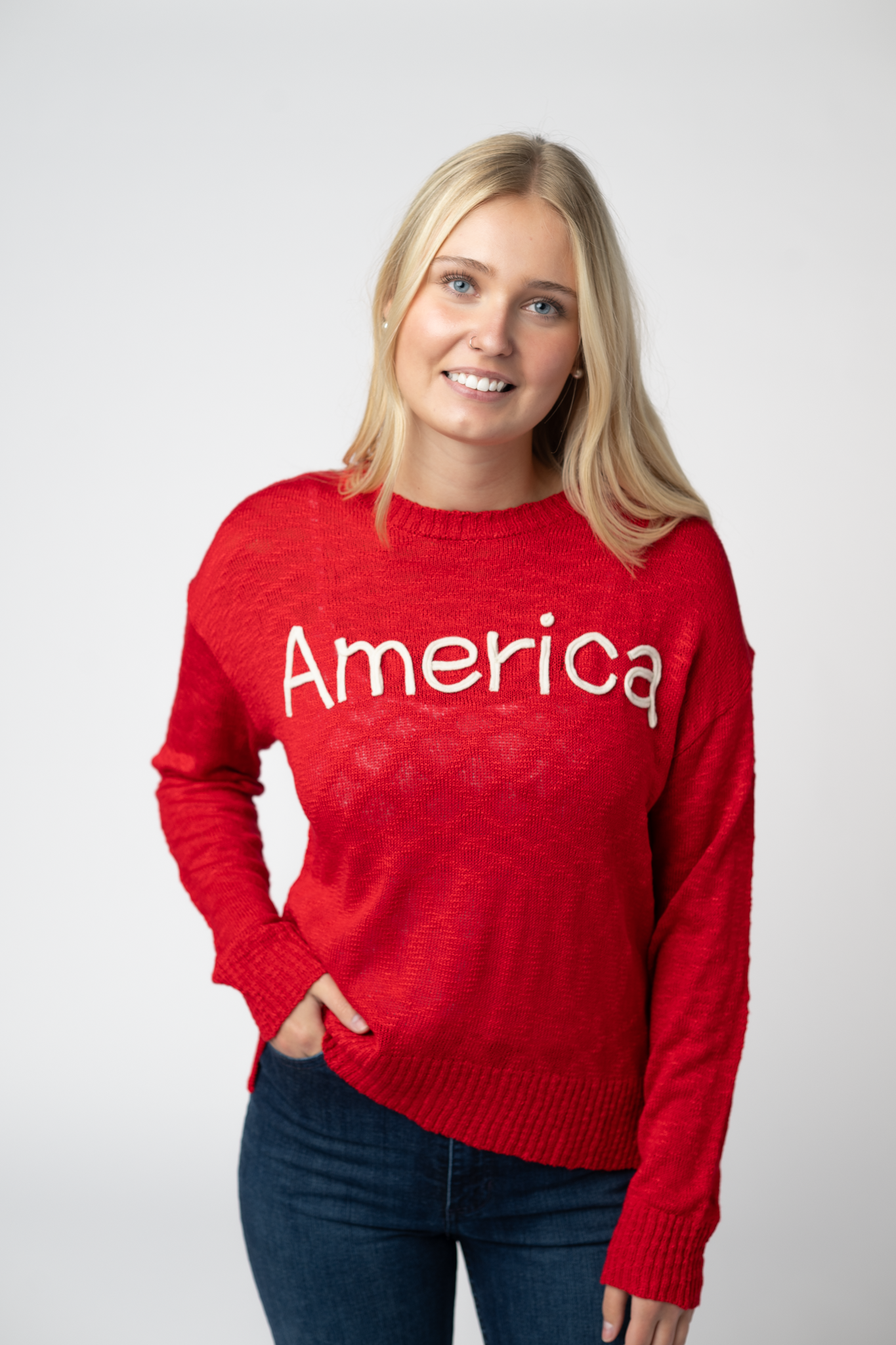 Michelle Mae America Red Top