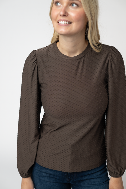 Michelle Mae Miranda Dot Top - Brown