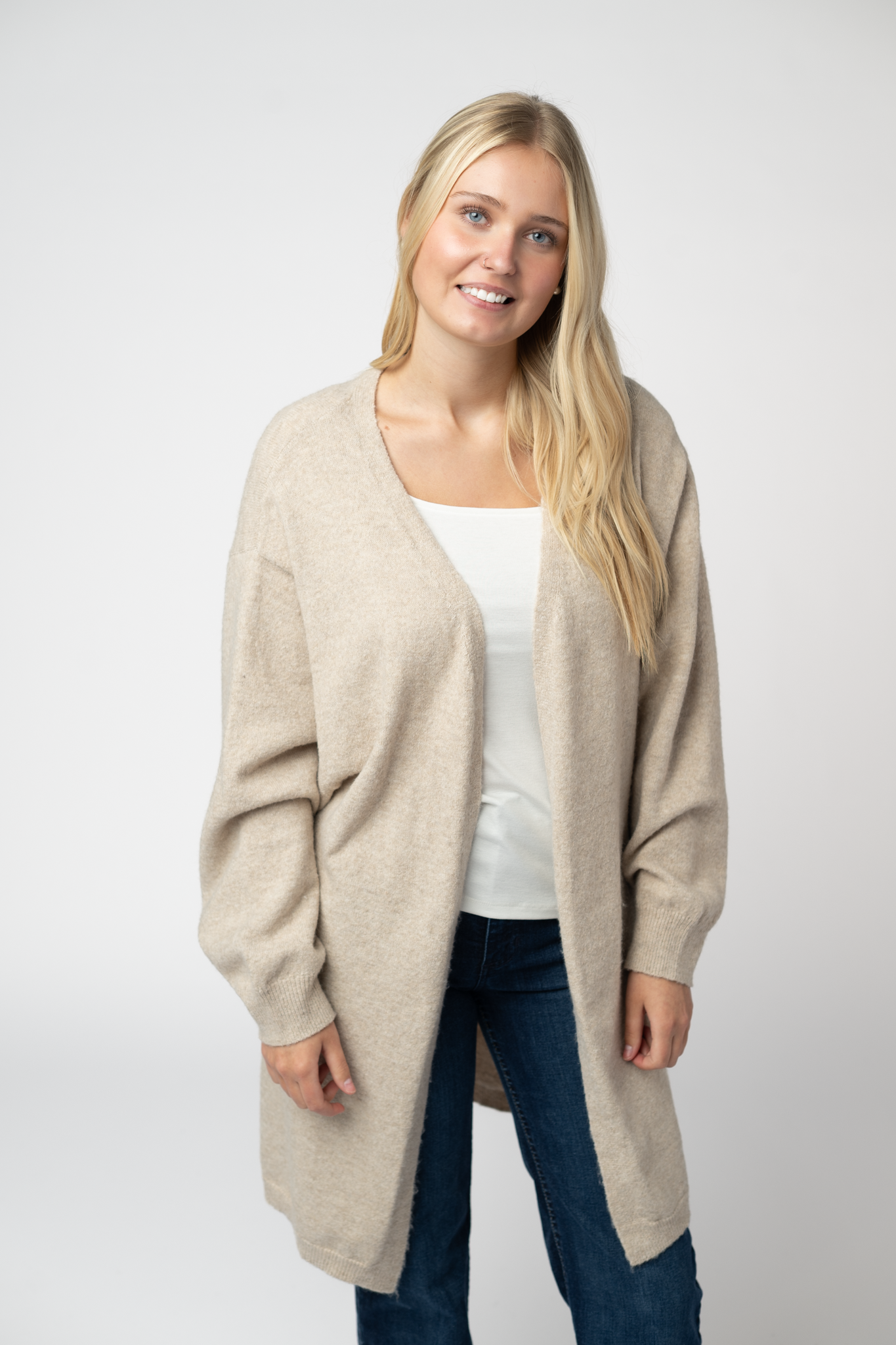 Michelle Mae Cozy Cardigan - Tan