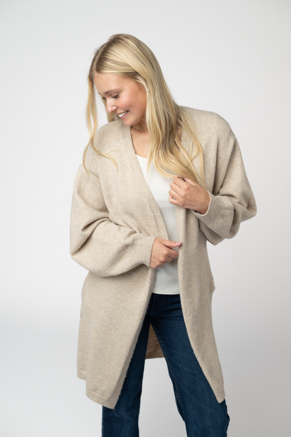 Michelle Mae Cozy Cardigan - Tan