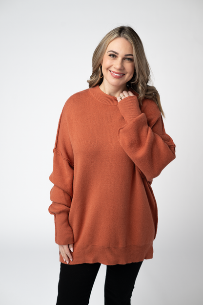 Michelle Mae Aurora Cozy Sweater - Pumpkin Spice