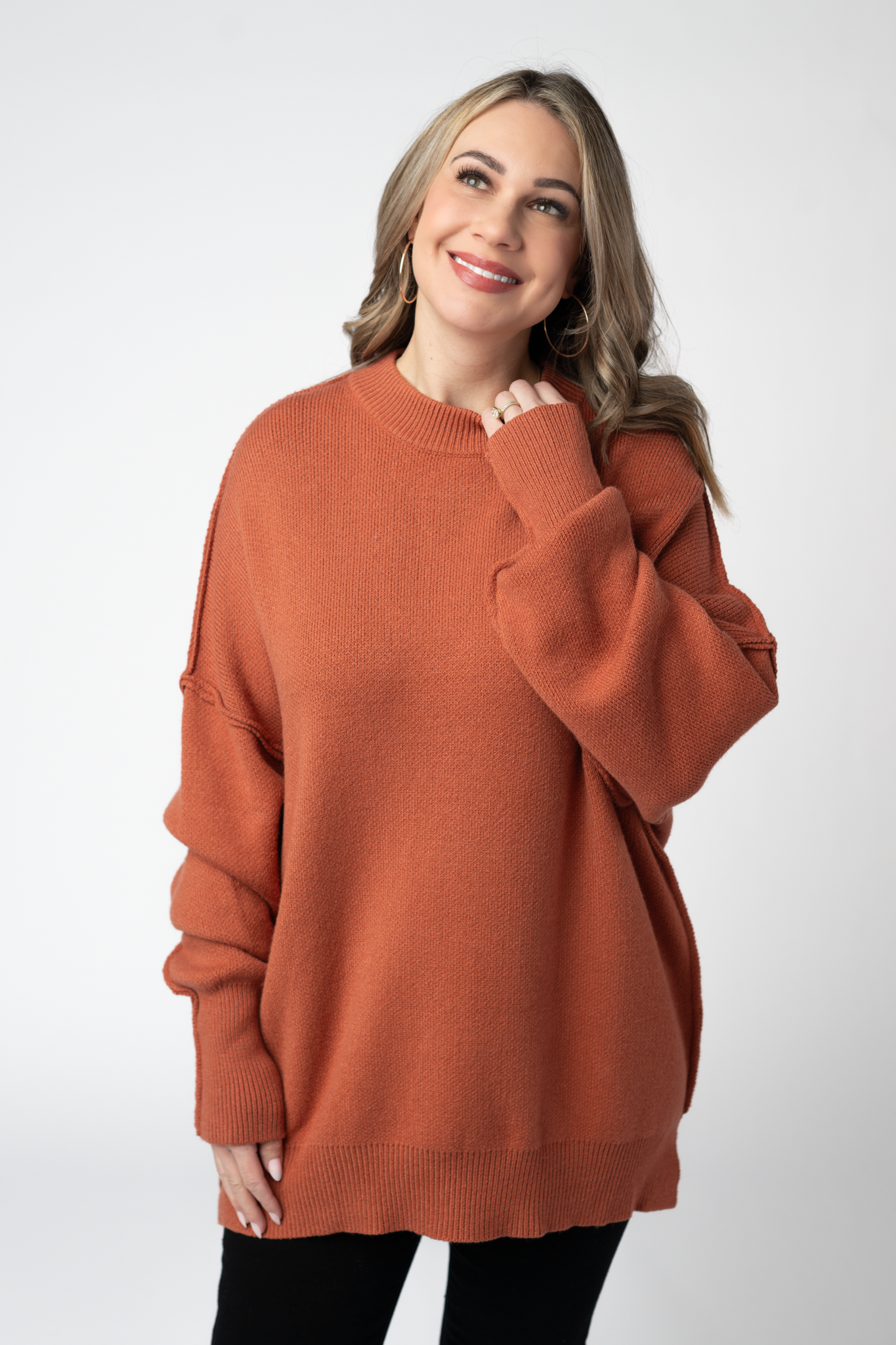 Michelle Mae Aurora Cozy Sweater - Pumpkin Spice