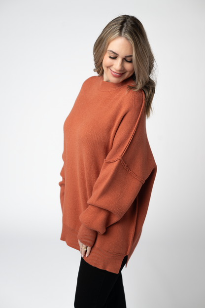Michelle Mae Aurora Cozy Sweater - Pumpkin Spice