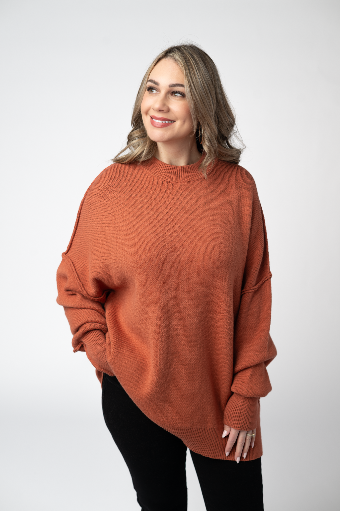 Michelle Mae Aurora Cozy Sweater - Pumpkin Spice