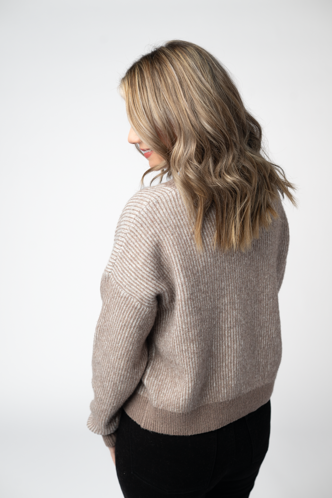 Michelle Mae Cozy Crew Sweater - Mocha