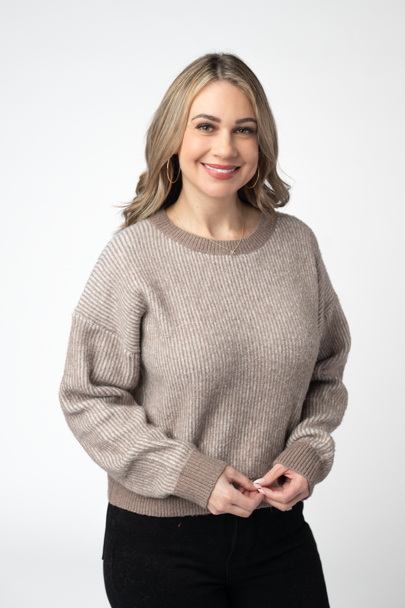 Michelle Mae Cozy Crew Sweater - Mocha