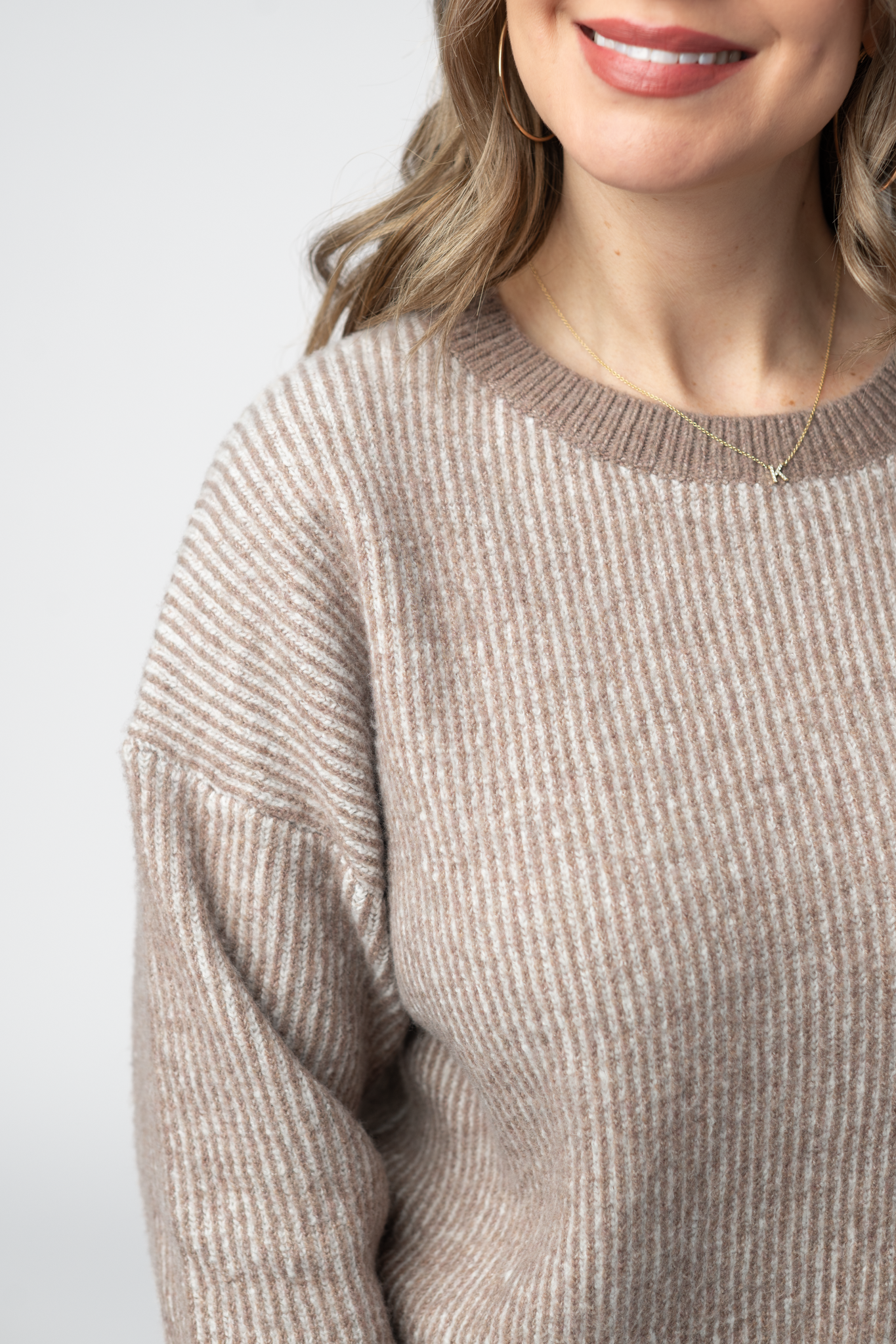 Michelle Mae Cozy Crew Sweater - Mocha