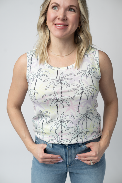 Michelle Mae Ava Tank - Neon Palm