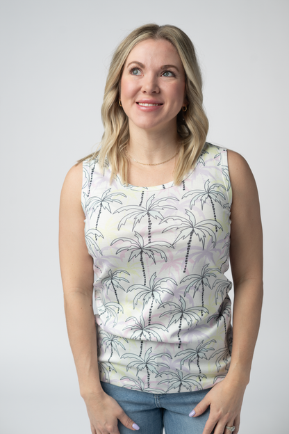 Michelle Mae Ava Tank - Neon Palm