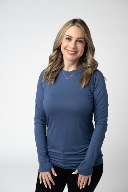 Michelle Mae Blair Long Sleeve Top - Blue