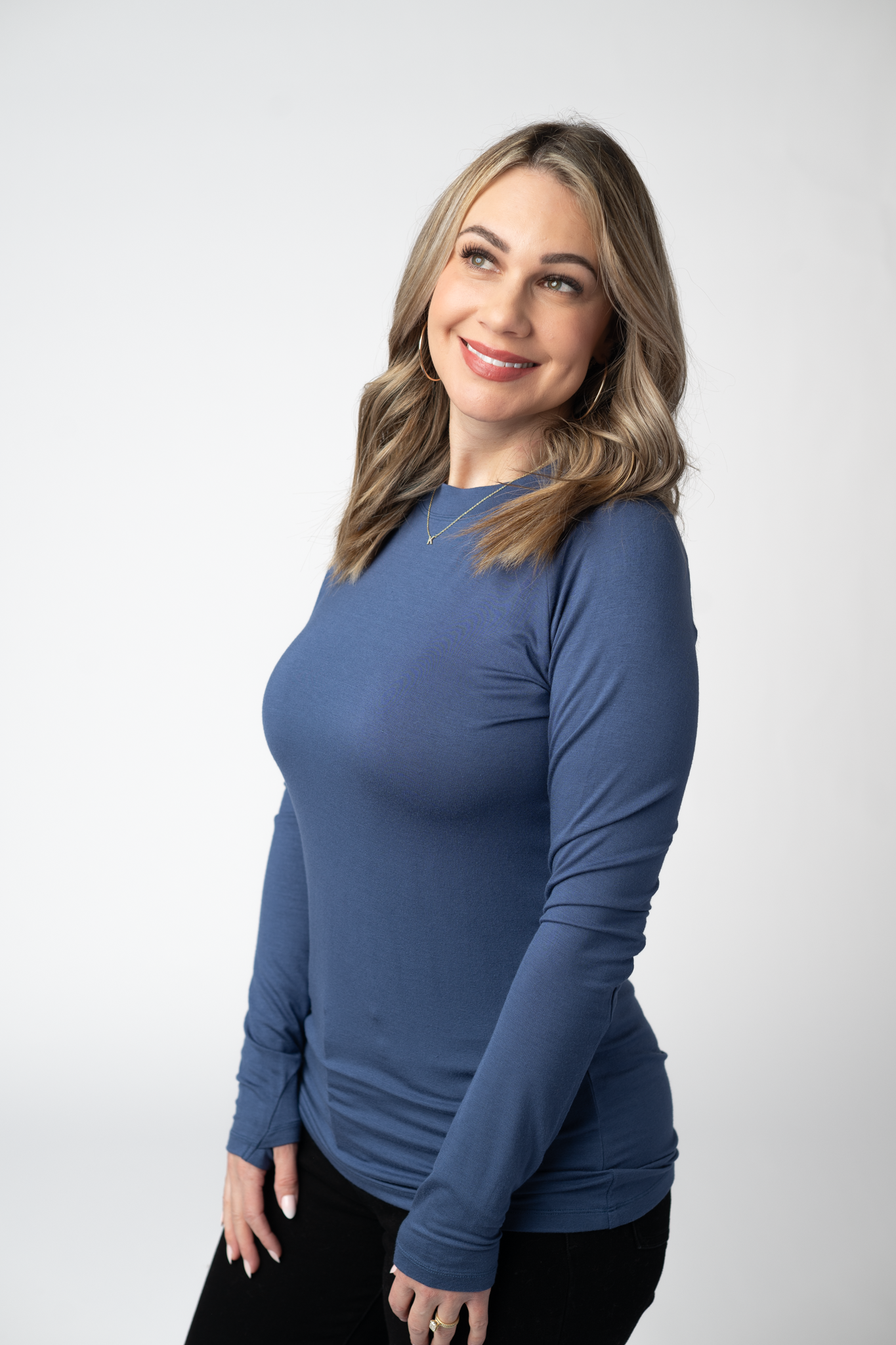 Michelle Mae Blair Long Sleeve Top - Blue