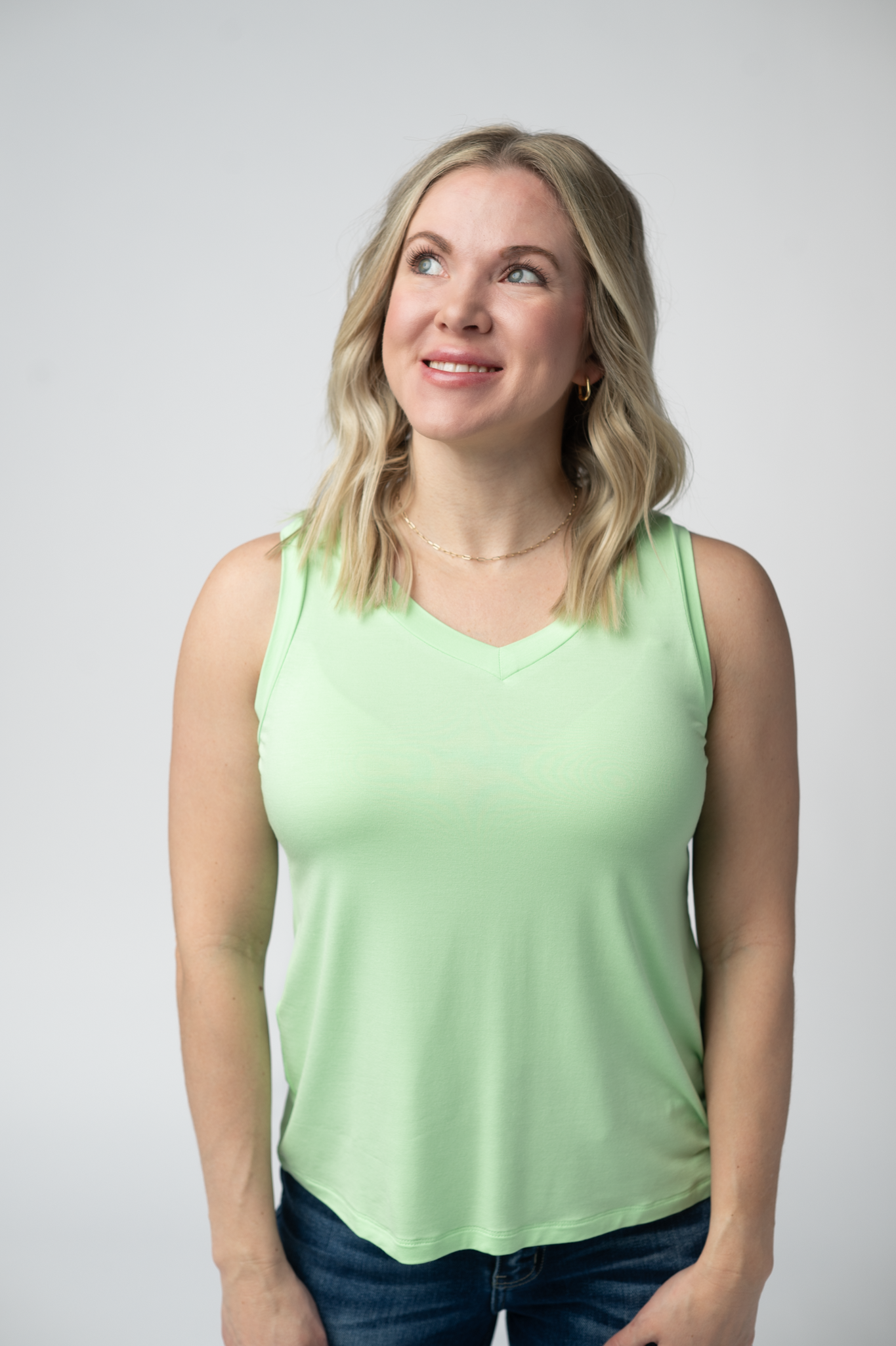 Michelle Mae Noelle Tank - Lime