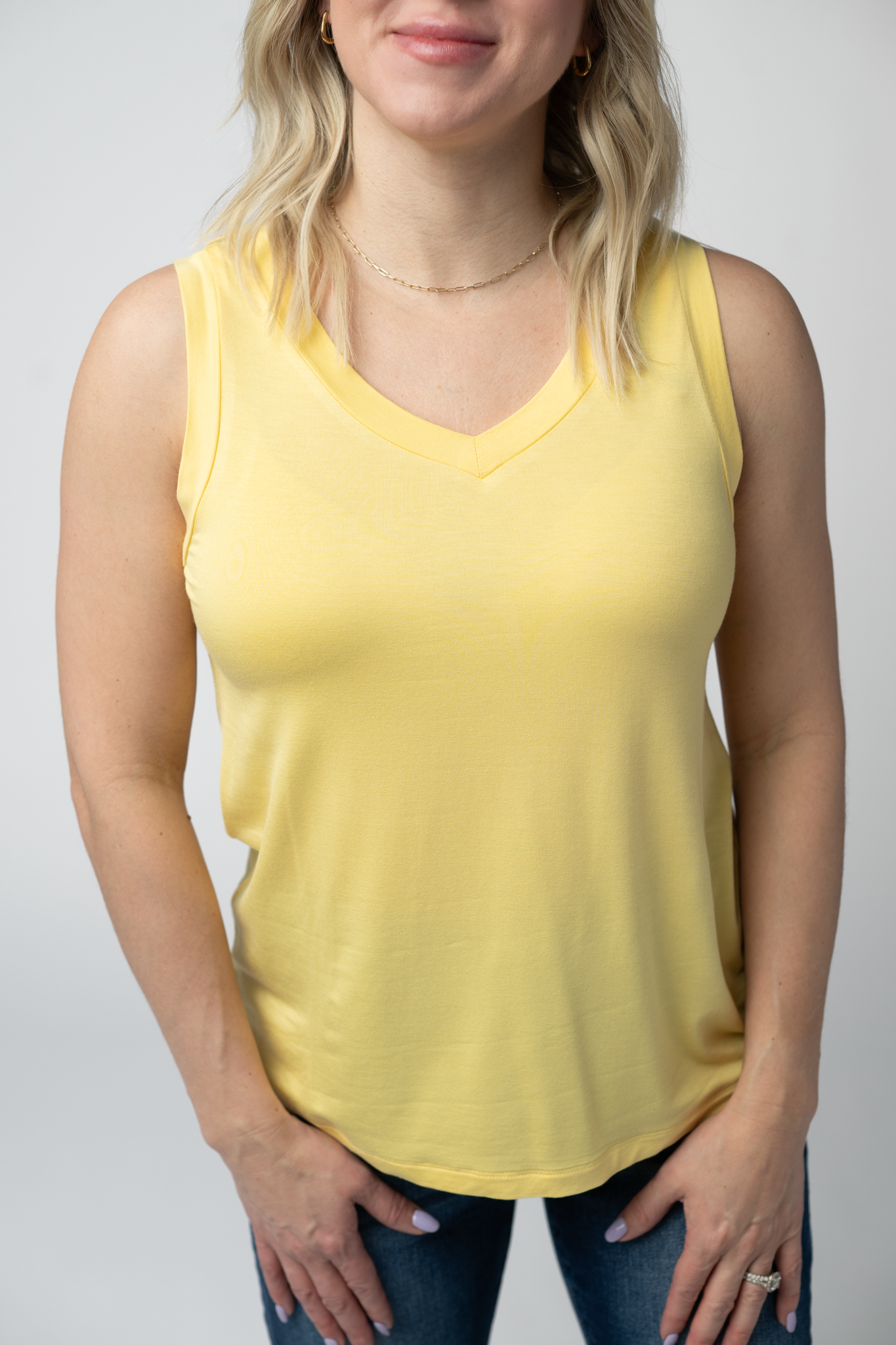 Michelle Mae Noelle Tank - Lemon