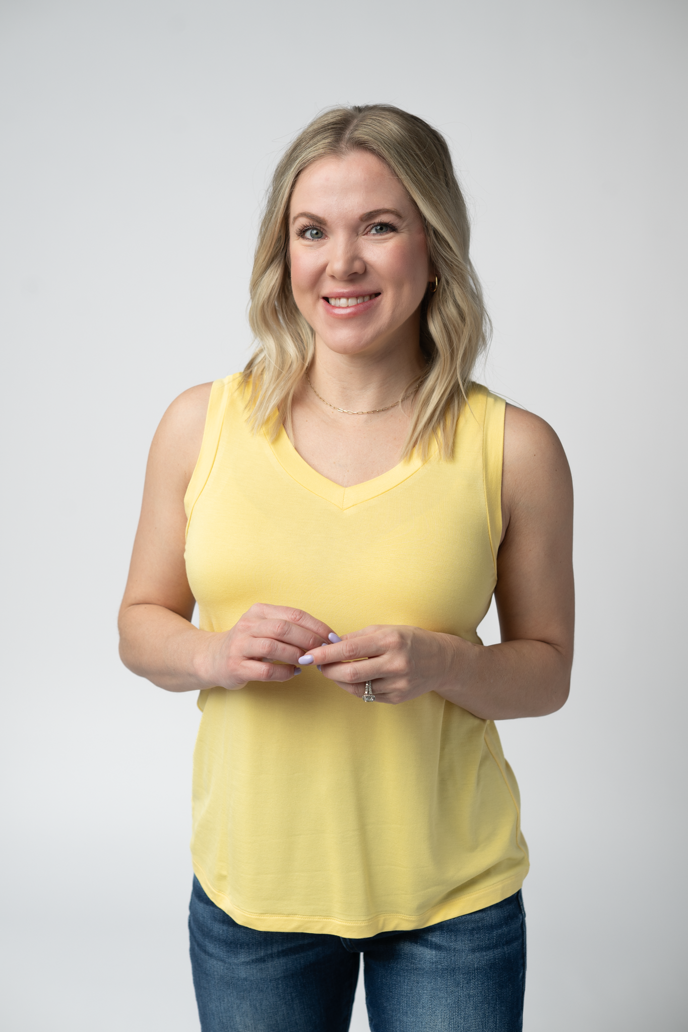 Michelle Mae Noelle Tank - Lemon