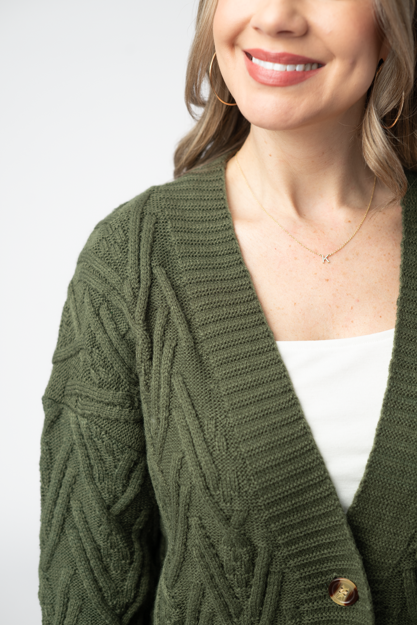 Michelle Mae Brooks Button Sweater Cardigan - Olive