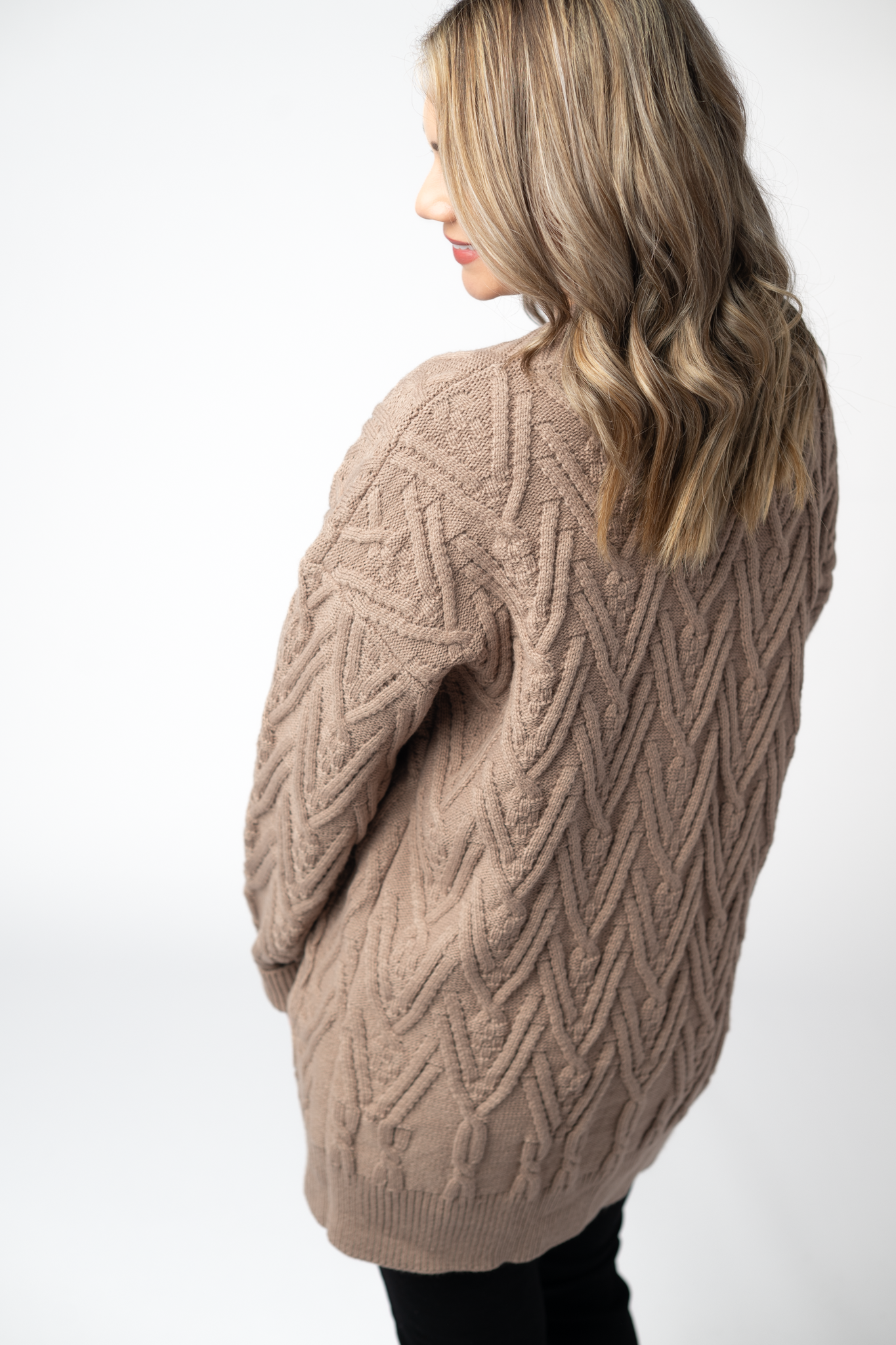 Michelle Mae Brooks Button Sweater Cardigan - Mocha
