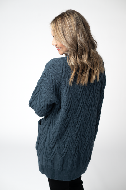 Michelle Mae Brooks Button Sweater Cardigan - Navy