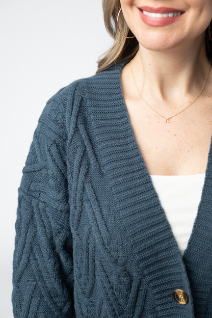 Michelle Mae Brooks Button Sweater Cardigan - Navy