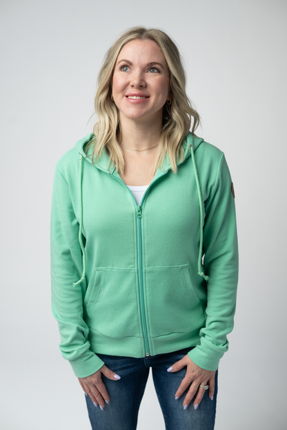 Michelle Mae Fullzip Hoodie - Aquamarine