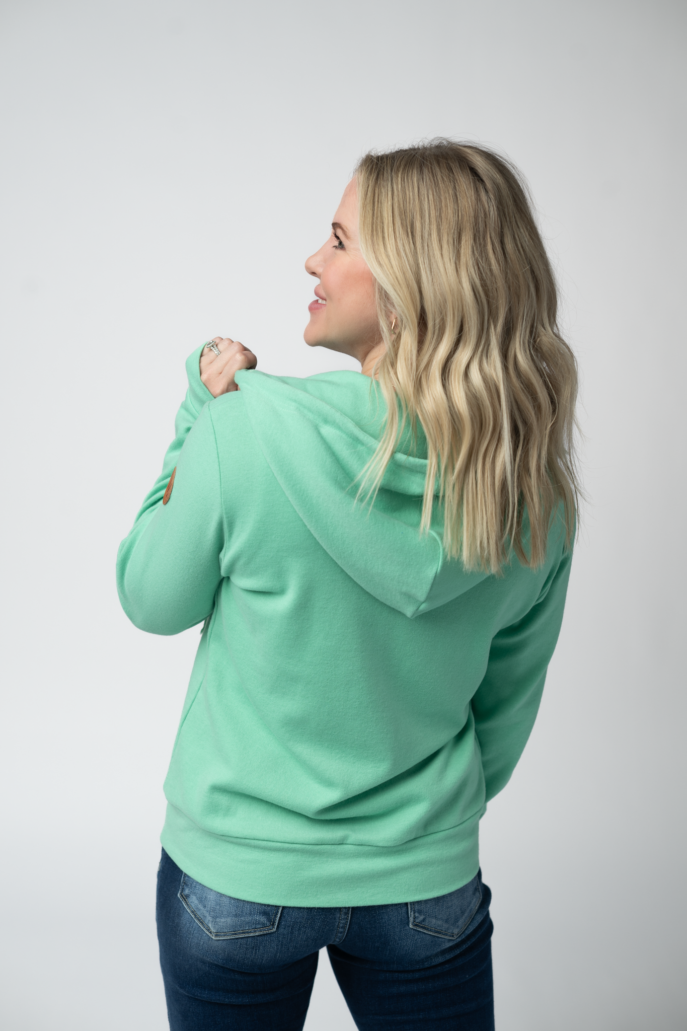 Michelle Mae Fullzip Hoodie - Aquamarine