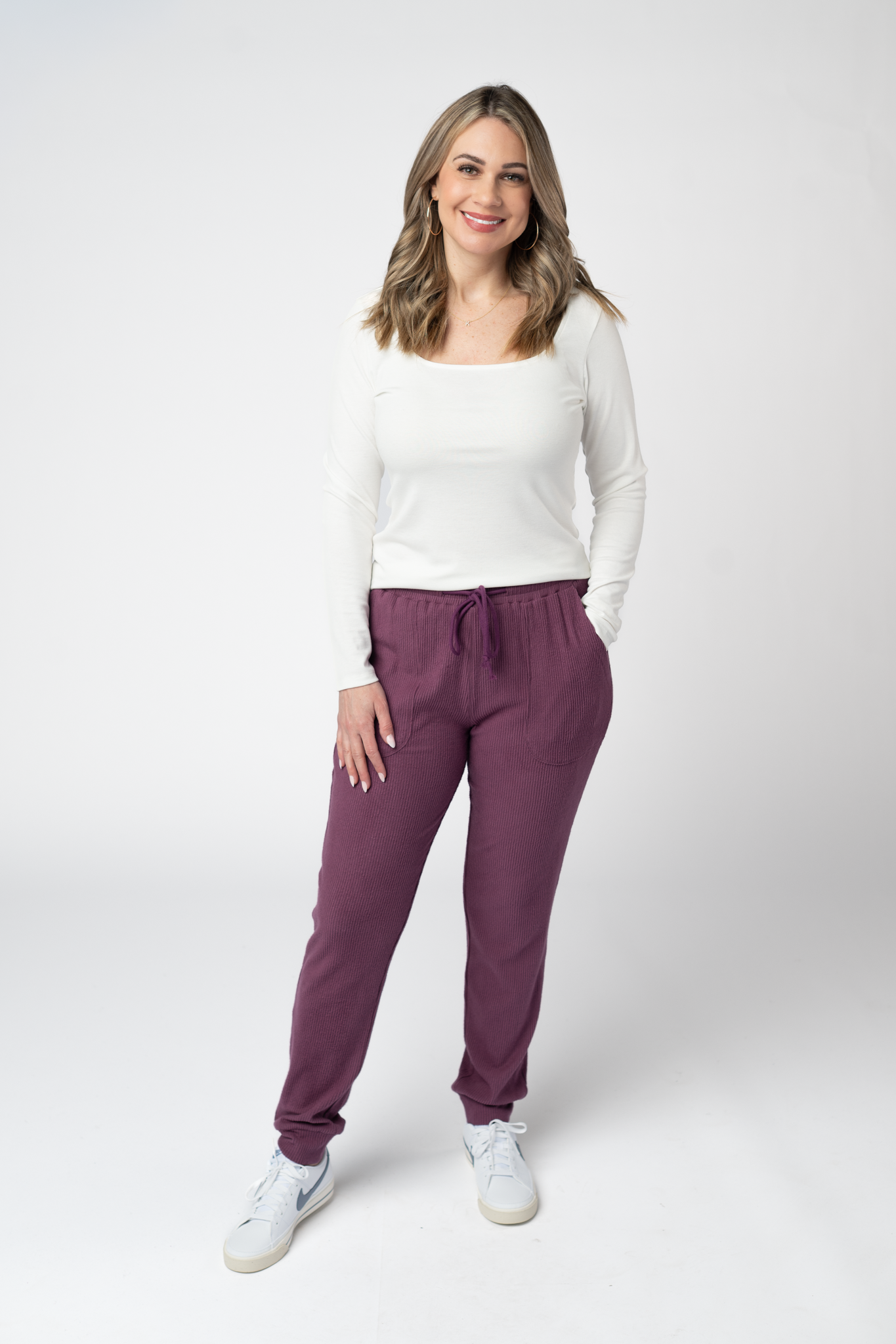 Michelle Mae Corrine Joggers - Plum