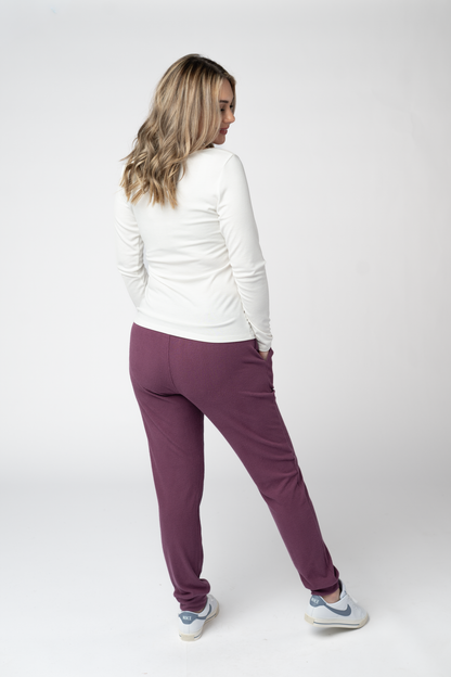 Michelle Mae Corrine Joggers - Plum