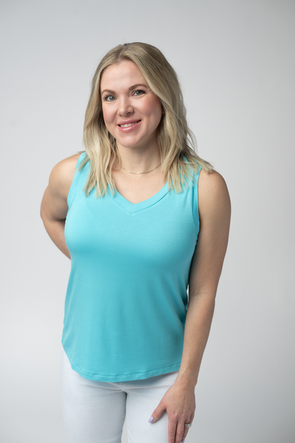 Michelle Mae Noelle Tank - Aqua