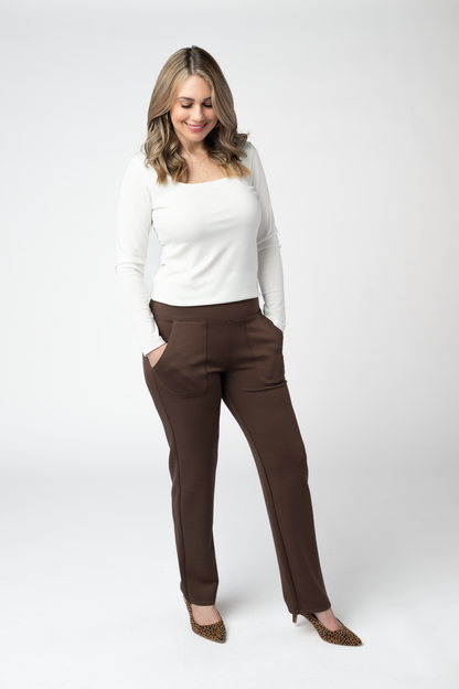 Michelle Mae Luxe Ankle Bottoms- Brown