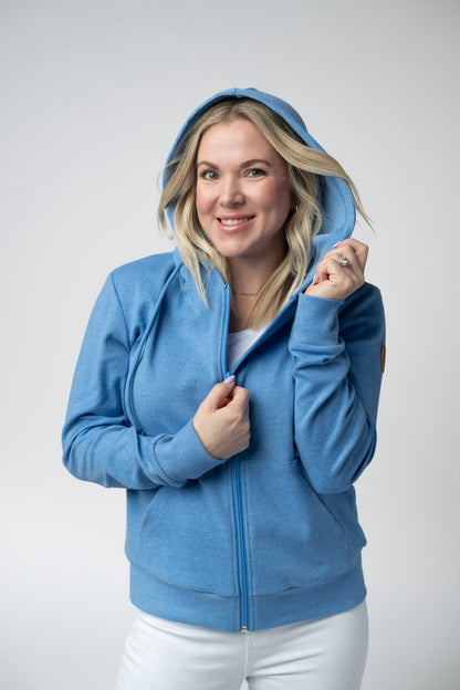 Michelle Mae Fullzip Hoodie - Blue